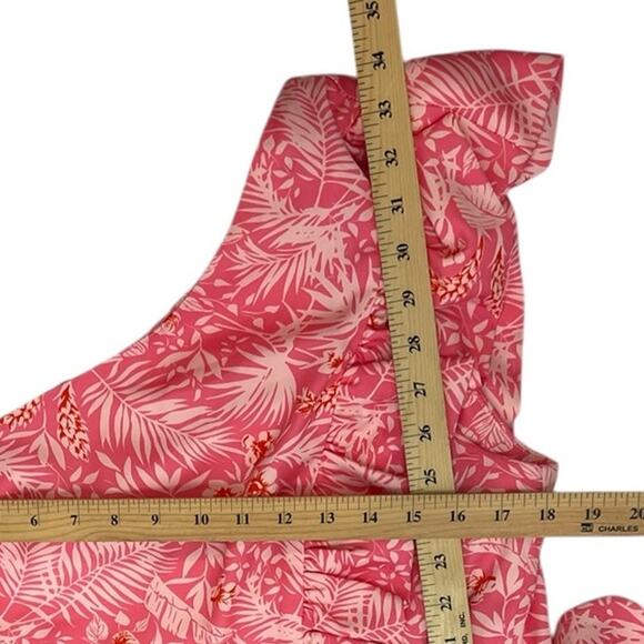 LOVERS + FRIENDS Seana Tropical Pink One Should Ruffle Dress SZ XL - Picture 11 of 13